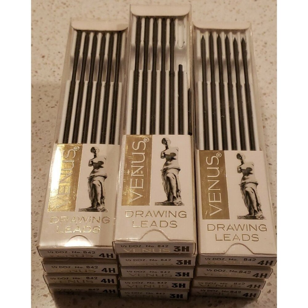Venus Pencil Refills Lot 13 Packs 3H 4H Mechanical Leads Drafting Artist Drawing